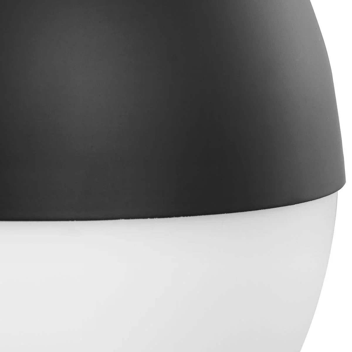 One-Light Matte Black Opal Glass Pendant Light T397