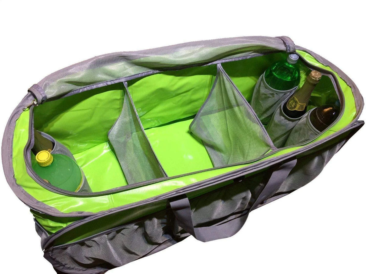 Heavy Duty Trunk Organizer Cargo Bag with Lime Green / Silver B24395