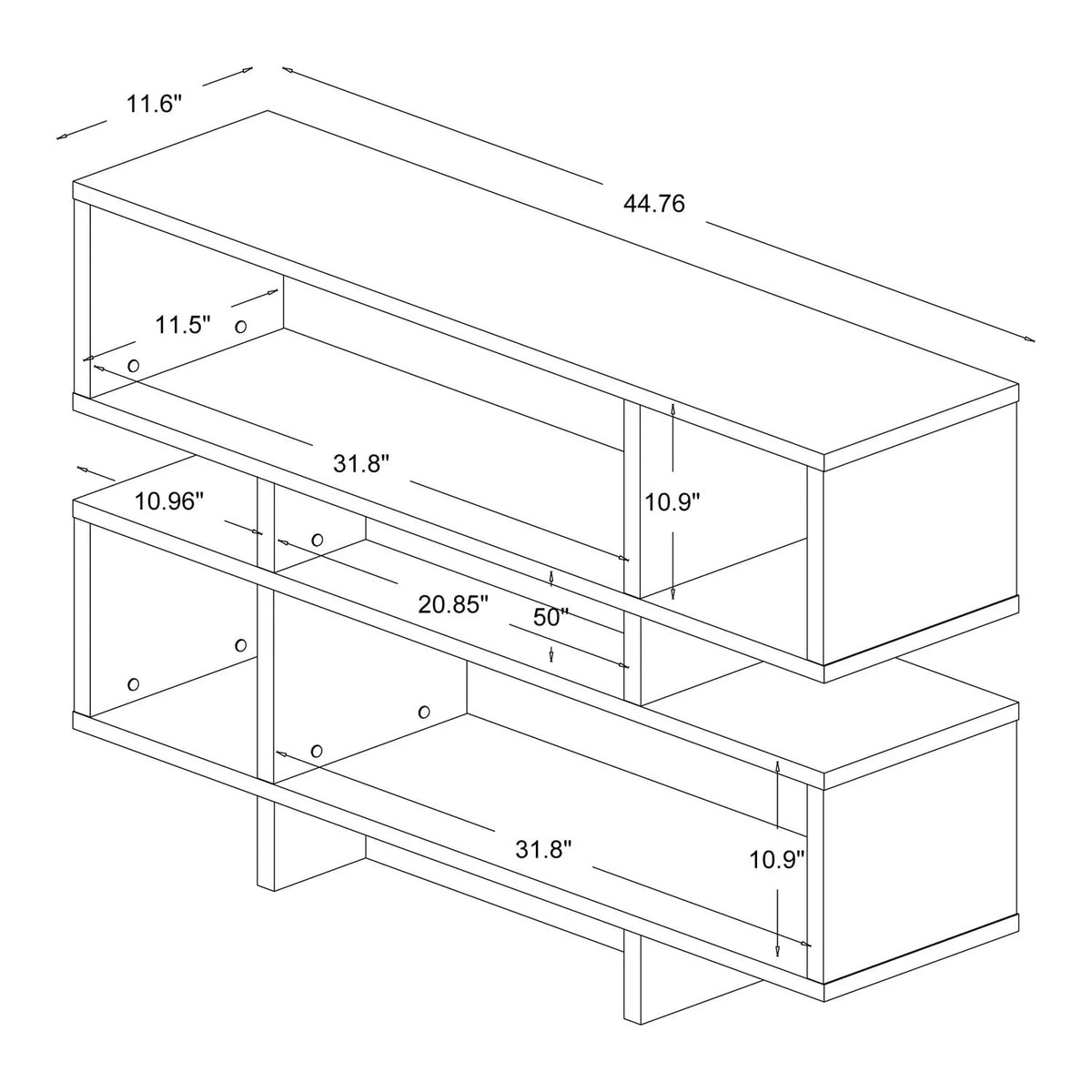 Dark Brown Multiple Storage Shelf Y98617