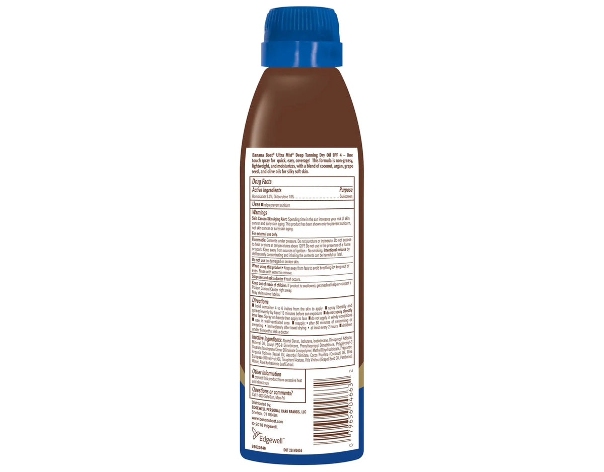 UltraMist Deep Tanning Dry Oil SPF 4 6oz Pack of 2 C153784