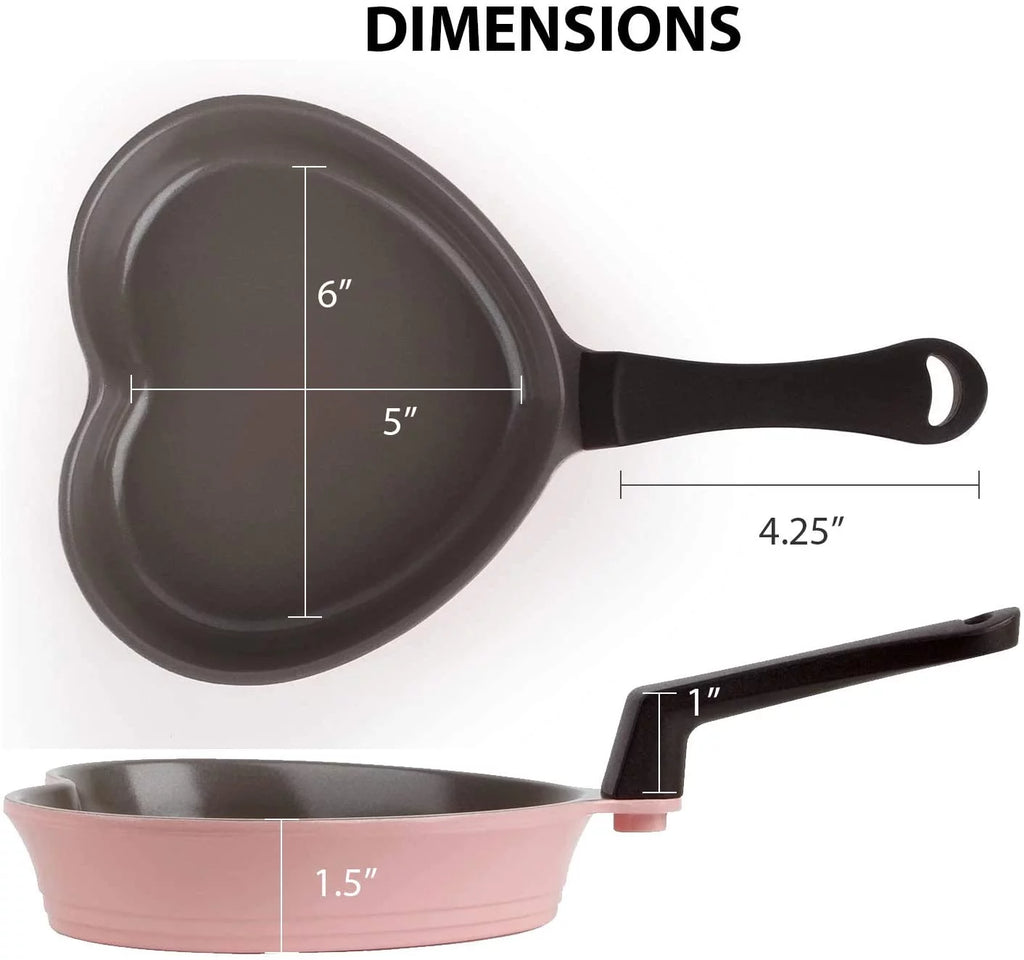5.5" Ceramic Nonstick Heart-Shaped Egg Pan B51412