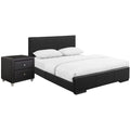 Black Upholstered King Platform Bedroom Set P5218