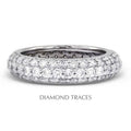 14K White Gold Pave Setting Diamond Eternity Ring Q455628