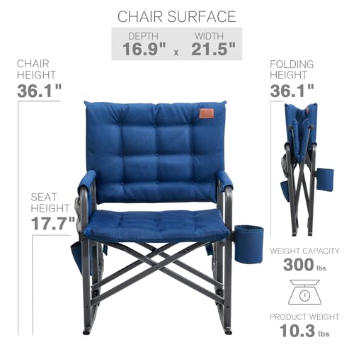 Lightweight Padded Rocking Camping Chair Q497072